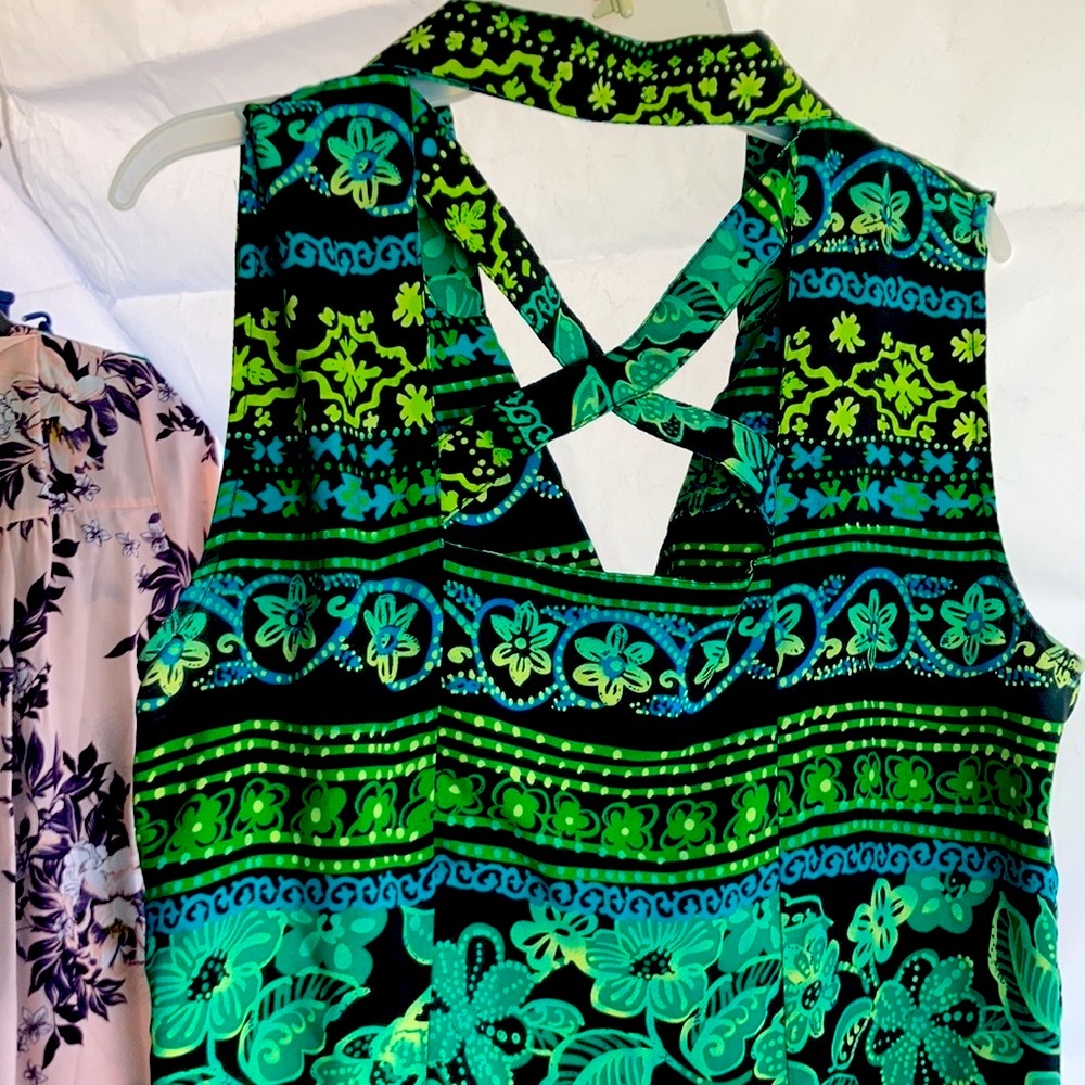 Floor length sleeveless dress